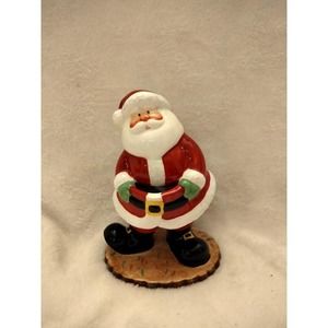 Vintage Santa Claus Figurine  Open Belly 7" tall